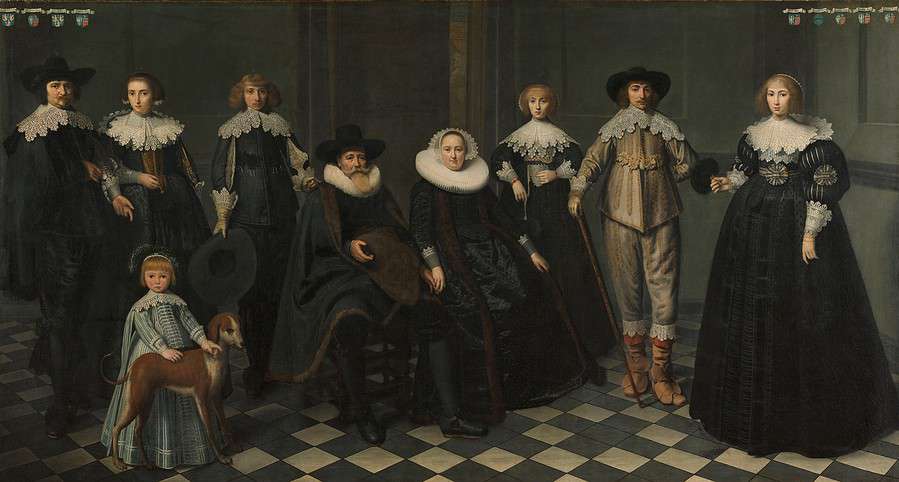 Het gezin van Dirck Bas Jacobsz, burgemeester van Amsterdam, Dirck Dircksz. van Santvoort, 1634 - 1635