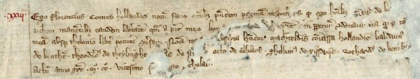 6 December 1224, Graaf Floris IV verleent aan de te Gorinchem wonende lieden van de graaf van Benthem tolvrijdom in het gehele graafschap, zoals die hun was verleend door graaf Willem I