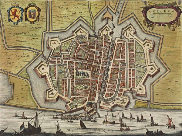 Plattegrond vesting Gorinchem door Willem en Joan Blaeue (1652)