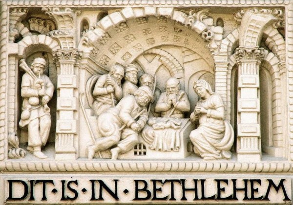 Gevelsteen 'Dit is in Bethlehem'